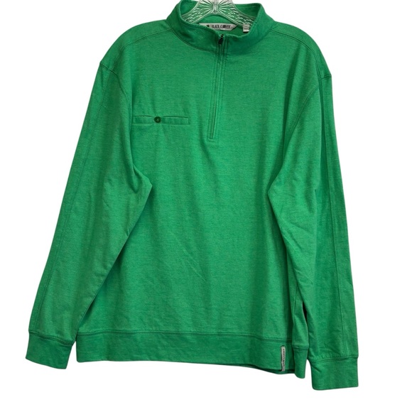 Black Clover Men's Irish Green Quarter-Zip Pullover Long Sleeve Top Size Large‎ - Picture 1 of 9